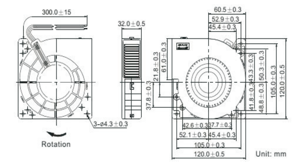OT-EF12032无刷电机|风扇电机|散热器电机-万至达电机