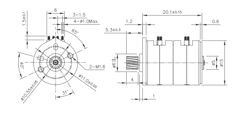 OT-SM15P-394步进电机|步进电机参数|微型照片打印机电机|微型马达-万至达电机