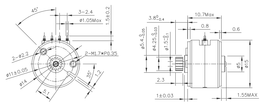 OT-SM15P-565步进电机|步进电机报价|步进电机参数|照片打印机电机-万至达电机