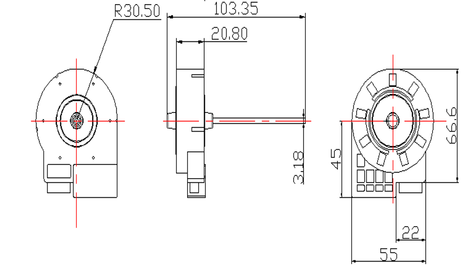 OT-PD02冰箱冷凝器风扇-塑封直流无刷电机-万至达电机