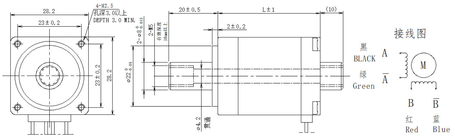 28系列空心轴电机结构